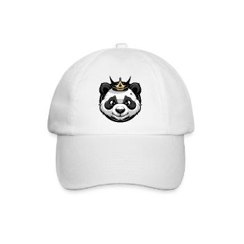 Panda Kopf Krone - Baseballkappe - Weiß/Weiß - Vorne