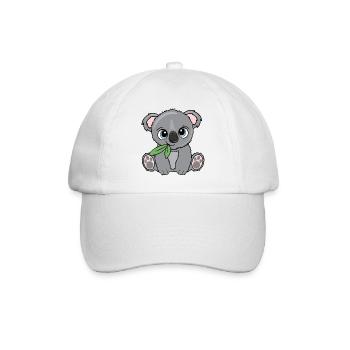 Small koala with leaf - Baseball Cap - white/white - Front