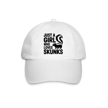 Fille moufette Juste une fille qui aime les moufettes - Casquette classique - blanc/blanc - Devant
