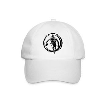 Joueur de basket-ball Joueur de basket-ball Silhouette d’homme - Casquette classique - blanc/blanc - Devant