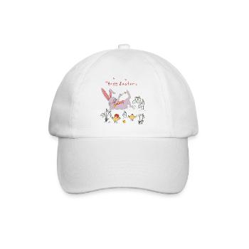 Easter bunny with chicks - Baseball Cap - white/white - Front