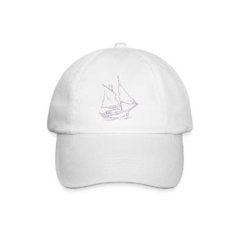 Sailing Adventure Silhouette: Elegant Sailors - Baseball Cap - white/white - Front