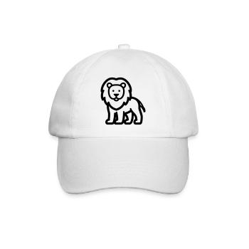 Löwe - Baseballkappe - Weiß/Weiß - Vorne