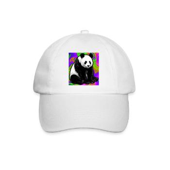 Panda - Baseballkappe - Weiß/Weiß - Vorne
