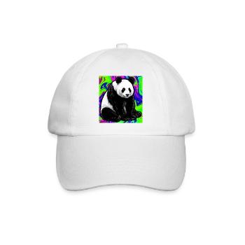 Panda - Baseballkappe - Weiß/Weiß - Vorne