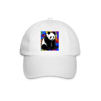 Panda - Baseballkappe - Weiß/Weiß - Vorne
