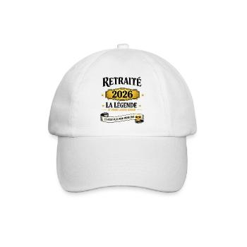 Retraité 2026 – La Légende. - Casquette classique - blanc/blanc - Devant