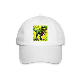 Dinosaurier - Baseballkappe - Weiß/Weiß - Vorne