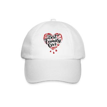 Best Family ever Liebesherz - Baseball Cap - white/white - Front