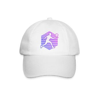 Gift idea for padel accessories fans with padel club - Baseball Cap - white/white - Front