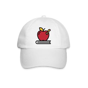 Apple Book Worm Elementary School - Baseball Cap - white/white - Front
