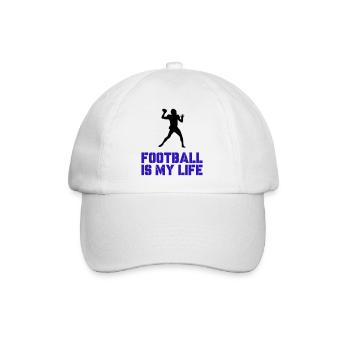 Football is my Life - Baseball Cap - white/white - Front