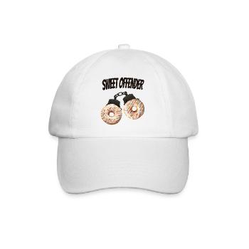 Sweet Open Donut Drôle de T-shirt - Casquette classique - blanc/blanc - Devant