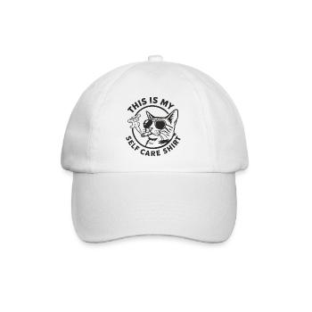 T-shirt d’entretien personnel pour chat avec lunettes de soleil cadeau - Casquette classique - blanc/blanc - Devant