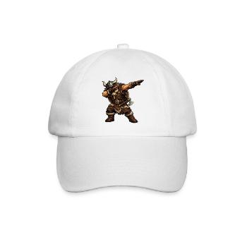 Dabbing Wikinger - Baseballkappe - Weiß/Weiß - Vorne