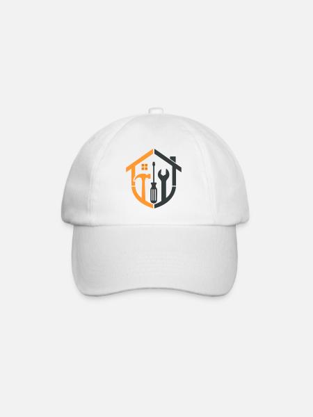 Caretaker Coat of Arms – Craftsman Logo - Baseball Cap - white/white