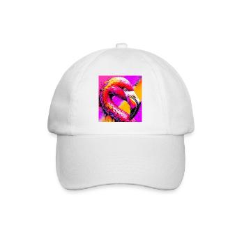 flamingo - Baseball Cap - white/white - Front