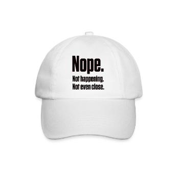Nein, das passiert nicht, neurodivergente PDA-Stolz - Baseballkappe - Weiß/Weiß - Vorne