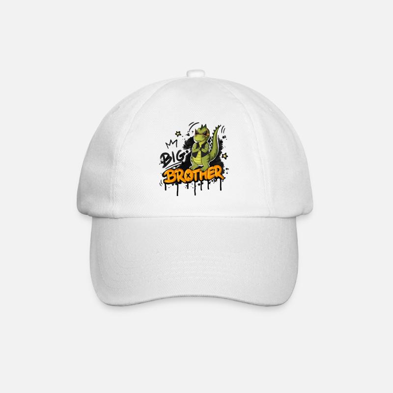 Dino Großer Bruder Style - Baseballkappe - Weiß/Weiß