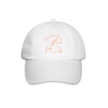 Écrivez la vision : Livre & Plume - Casquette classique - blanc/blanc - Devant