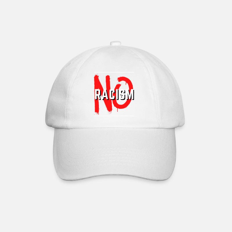 No Racism Statement - Baseballkappe - Weiß/Weiß