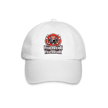 Einmal Feuerwehr, immer Feuerwehr - Baseballkappe - Weiß/Weiß - Vorne