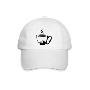 Montagnes Coffee Cup Carabiner en plein air - Casquette classique - blanc/blanc - Devant