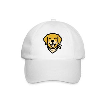 Hund Halstuch Golden Retriever Hundemama Wandern - Baseballkappe - Weiß/Weiß - Vorne