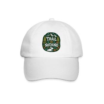 Trail or Nothing Berglauf-Design - Baseballkappe - Weiß/Weiß - Vorne