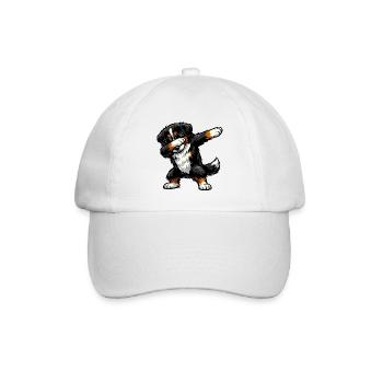 Tamponnage du chien de montagne bernois - Casquette classique - blanc/blanc - Devant