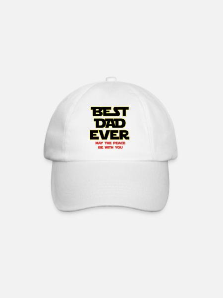 Bester Vater aller Zeiten Neon-Umrisse - Baseballkappe - Weiß/Weiß