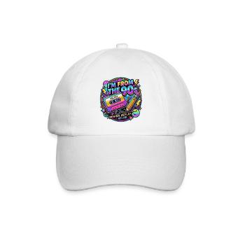 I'm From The 90s Retro Cassette - Baseball Cap - white/white - Front