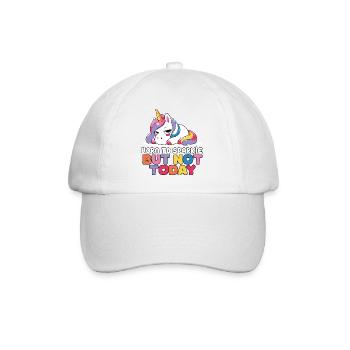 Né pour briller Pas Aujourd’hui Cadeau de Licorne - Casquette classique - blanc/blanc - Devant