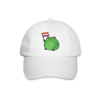 Pride Month LGBTQ – Lesbische Frosch - Baseballkappe - Weiß/Weiß - Vorne