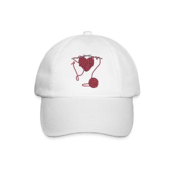 J’adore crocheter ou tricoter - Casquette classique - blanc/blanc - Devant