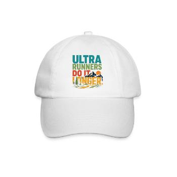 Ultra Runners Do It Longer - Baseball Cap - white/white - Front
