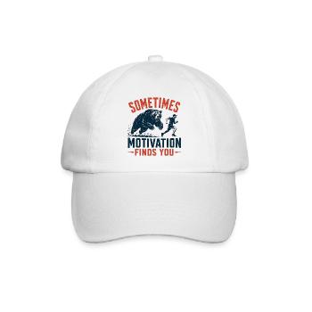 Trail Running - Parfois, la motivation vous trouve - Casquette classique - blanc/blanc - Devant