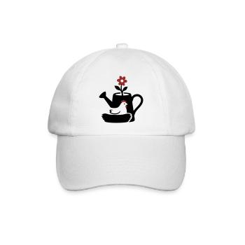 Graphique graphique de nid de poulet en arrosoir - Casquette classique - blanc/blanc - Devant