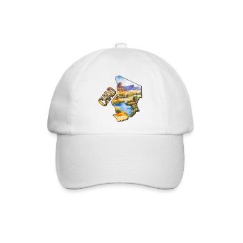 Carte aquarelle du Tchad - Casquette classique - blanc/blanc - Devant