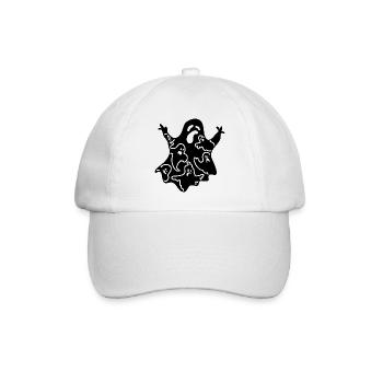 fantôme drôle d’Halloween - Casquette classique - blanc/blanc - Devant