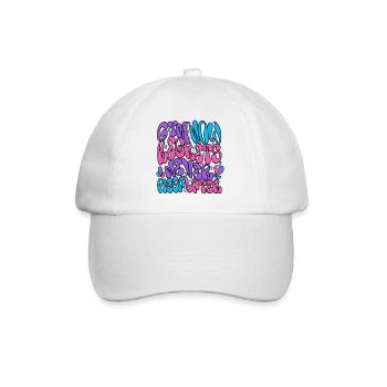 Typographie des bulles psychédéliques néon - Casquette classique - blanc/blanc - Devant