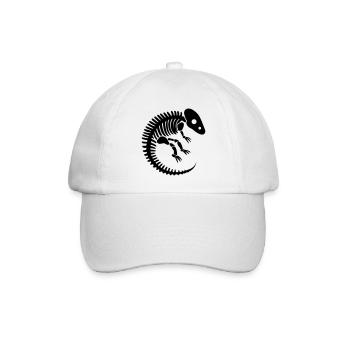 Prähistorische Dinosaurier-Fossilknochen - Baseballkappe - Weiß/Weiß - Vorne