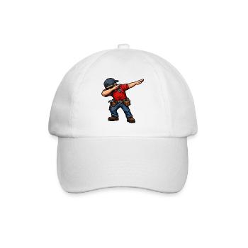 Dabbing Dachdecker - Baseballkappe - Weiß/Weiß - Vorne