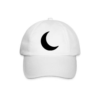 Mond Sichel Geschenk - Baseballkappe - Weiß/Weiß - Vorne