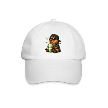 Süßer Koala mit Matcha Latte - Baseballkappe - Weiß/Weiß - Vorne
