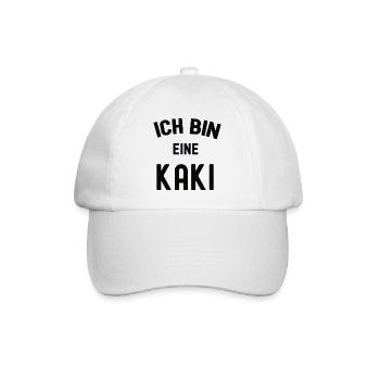 ICH BIN EINE KAKI Karneval Kostüm Kakipflaume Kaki - Baseballkappe - Weiß/Weiß - Vorne