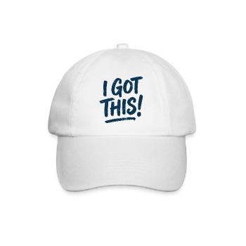 Ich schaffe das! Motivationsbürste - Baseballkappe - Weiß/Weiß - Vorne
