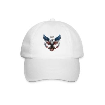 Royal US Eagle – Liberty & Crown Coat of Arms - Baseball Cap - white/white - Front