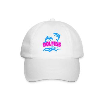 Delfin-Logo - Baseballkappe - Weiß/Weiß - Vorne