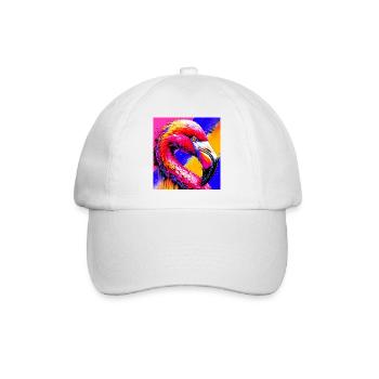 flamingo - Baseball Cap - white/white - Front
